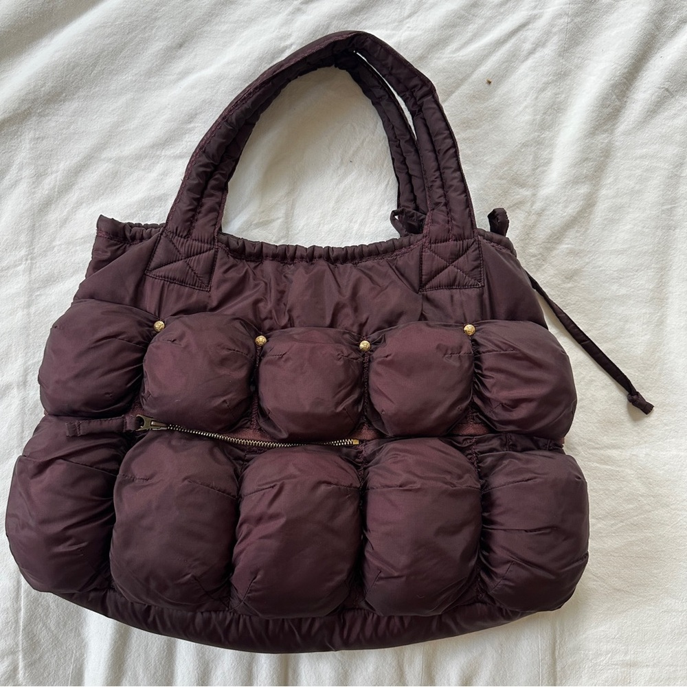 Rare Marithe Francois Girbaud plum purple puff bag